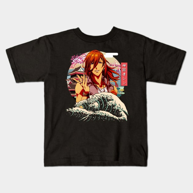 Heavenly Voices Vocal Anime Legends Kids T-Shirt by Merle Huisman